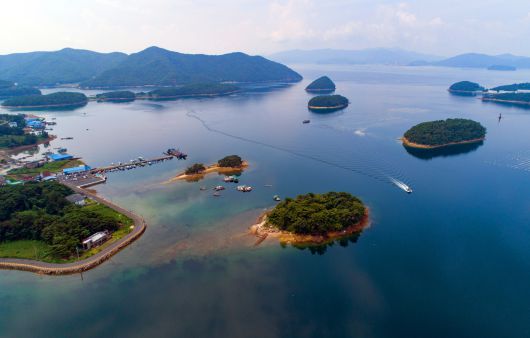 마산 사물놀이섬(장구,북,꽹가리,징 닮은 관광섬 군도)