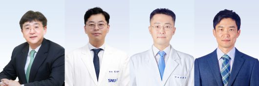 (왼쪽부터) 분당서울대병원 소화기내과 황진혁, 정광록, 이종찬 교수, 임상유전체의학과·정밀의료센터 김진호 교수