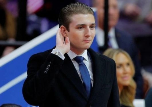 도널드 트럼프 미국 대통령 취임식에 참여한 배런 트럼프 [로이터]