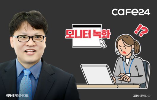 전자상거래 플랫폼 '카페24'가 업무 모니터를 녹화하는 프로그램을 도입해 논란이다. 그래픽=이찬희 기자