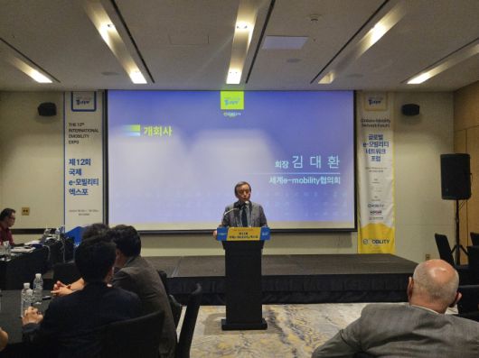 김대환 세계e-모빌리티협의회 회장. 사진=김다정 기자