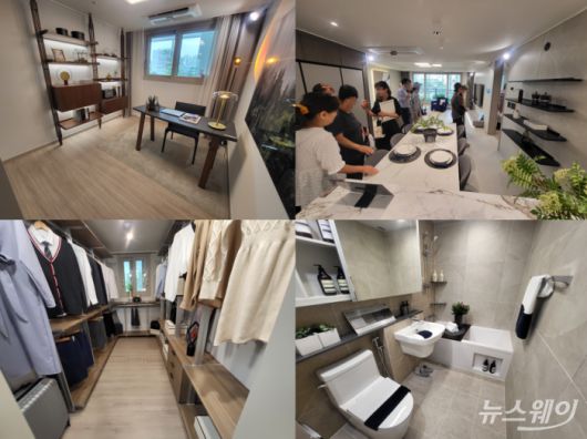 서울 의정부 '힐스테이트 회룡역파크뷰' 모델하우스 내 마련된 전용 84㎡A 타입 모습. 사진=이재성 기자