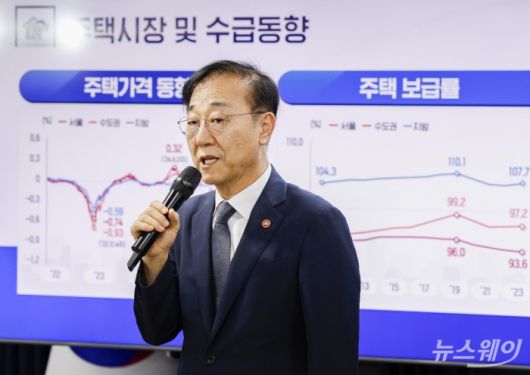 김윤덕 국토교통부 장관이 7일 서울 종로구 정부서울청사에서 주택공급 확대방안 브리핑을 하고 있다. 사진=이수길 기자 Leo2004@newsway.co.kr