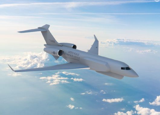 대한항공 전자전 항공기 예상도. 대한항공은 공군 전자전기와 항공통제기 개발 사업에서 봄바디어의 글로벌 6500 기체를 플랫폼으로 활용할 계획이다. 사진=대한항공 제공