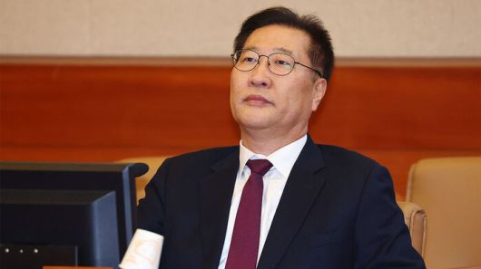 박성재 법무부 장관이 3월 18일 서울 종로구 헌법재판소에서 열리는 탄핵심판 1회 변론에 출석해 있다.