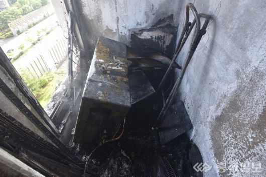 아파트 실외기실의 실외기 연결전선에서 발화한 화재(2024년 8월 유성구 공동주택)