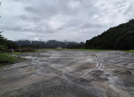 예산군 수해폐기물 임시 적환장 공터