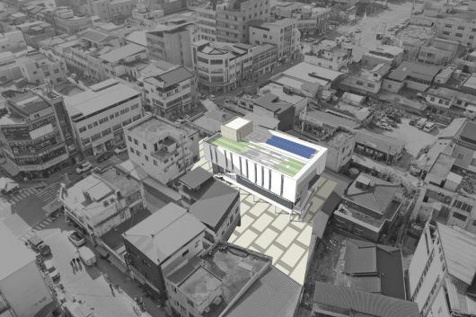 충북 증평군 증평읍 교동리 91번지 일원에 지역 공동체 플랫폼인 '청온(靑-ON)허브센터' 조성을 계획하고 있다. 조감도.