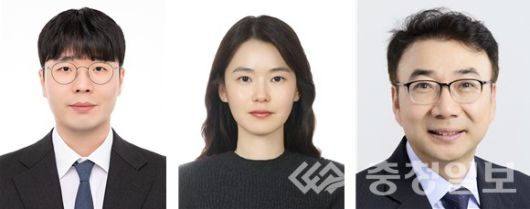 왼쪽부터 국립한밭대학교 하지환 교수, 한국기계연구원 전소희 책임연구원, 중앙대학교 약학대학 강원구 교수