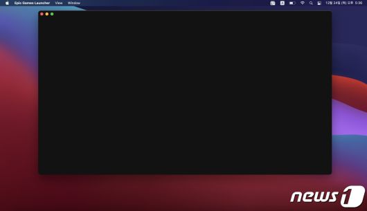 로제타2를 이용해 에픽게임즈 런처 실행 중 검은 화면 상태로 머무르는 등 약간의 오류가 있었지만, 실제 게임은 최고 옵션으로도 무리없이 실행됐다. 2020.12.24./뉴스1 © News1 김정현 기자