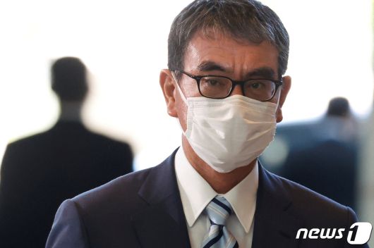 10일 디지털 담당 장관으로 임명된 고노 다로 . ⓒ 로이터=뉴스1 ⓒ News1 이유진 기자