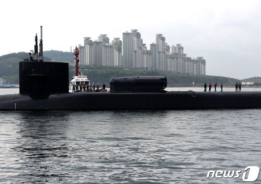 미 해군이 운용하는 '오하이오'급 잠수함(SSBN) '미시건' ⓒ AFP=뉴스1