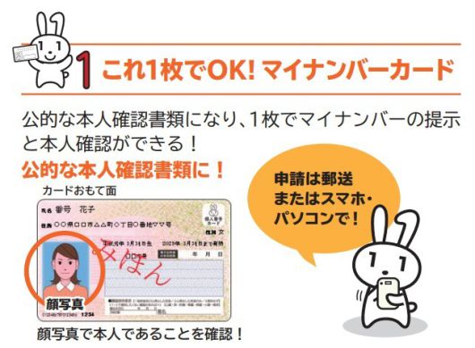 일본에서 주민등록증 역할을 하는 '마이넘버 카드' 관련 홍보물 갈무리. (출처 : 일본 내각부 누리집) 2021.06/