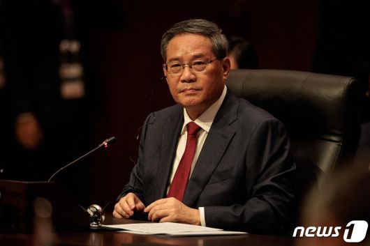 리창 중국 총리가 6일(현지시간) 인도네시아 자카르타 컨벤션 센터에서 열린 아세안 정상회의 중 중국-아세안 정상회담에 참석을 하고 있다. 2023.9.7 ⓒ AFP=뉴스1 ⓒ News1 우동명 기자