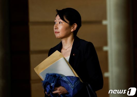 13일 일본 도쿄에서 오부치 유코 자민당 신임 선거대책위원장이 총리 관저로 들어가고 있다. 2023.09.13/ ⓒ 로이터=뉴스1 ⓒ News1 권진영 기자