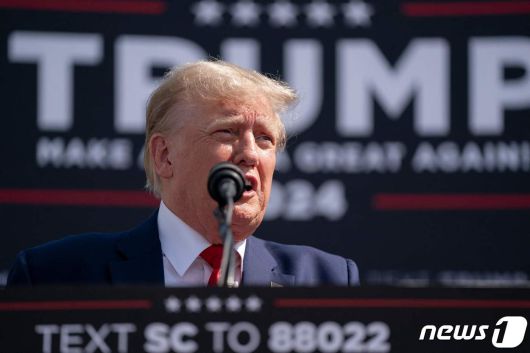 트럼프 전대통령이 연설하고 있는 모습. ⓒ AFP=뉴스1 ⓒ News1 김기성 기자