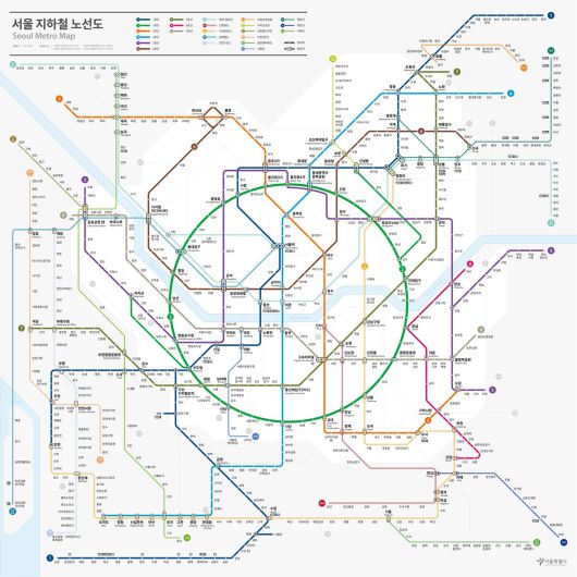변경된 서울 지하철 노선도 (서울시 제공)