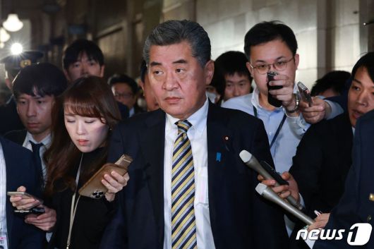 세금 체납이 보도돼 논란이 됐던 일본 자민당 소속의 간다 겐지(神田憲次) 재무성 부대신이 13일 사임했다. 사진은 지난 9월 촬영됐다. 2023.11.09 ⓒ AFP=뉴스1 ⓒ News1 최종일 기자