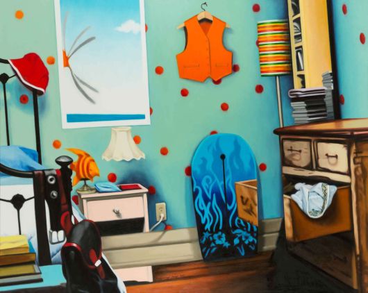 송은영_23(주황 조끼), 2015, 린넨에 유채, 130x162cm. 금호미술관 제공.