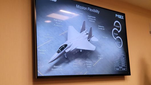 미국 항공기 제작사 보잉의 F-15EX 관련 브리핑. (국방부 공동취재단)