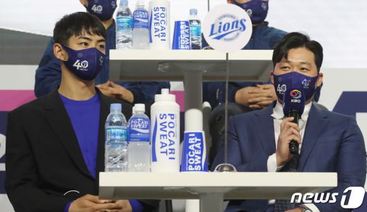 구자욱(왼쪽)과 오승환. 뉴스1 DB ⓒ News1 임세영 기자