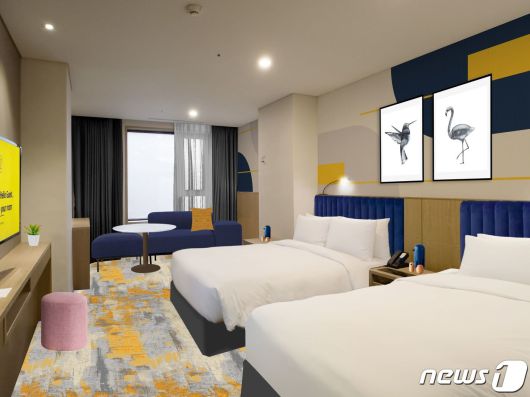 호텔HDC의 '보코 서울 명동' 객실 내부 모습.(호텔HDC 제공) ⓒ News1 김형준 기자