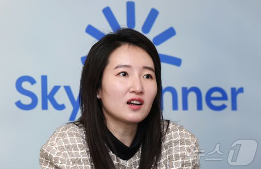 제시카 민 스카이스캐너 전문가가 10일 서울 강남구에 위치한 공유오피스에서 뉴스1과 인터뷰하고 있다. 2024.1.10/뉴스1 ⓒ News1 장수영 기자