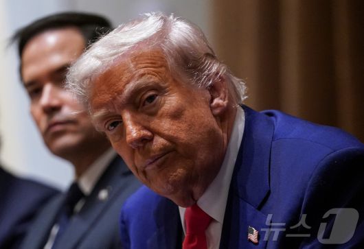 도널드 트럼프 미국 대통령이 10일(현지시간) 미국 워싱턴DC 백악관에서 각료회의를 주재하고 있다. ⓒ 로이터=뉴스1 ⓒ News1 류정민 특파원