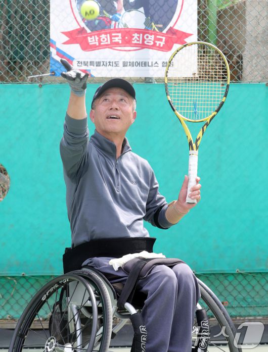 휠체어 테니스 박희국 선수 ⓒ News1 유경석 기자