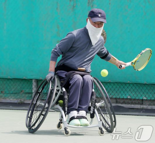 휠체어 테니스 박희국 선수 ⓒ News1 유경석 기자