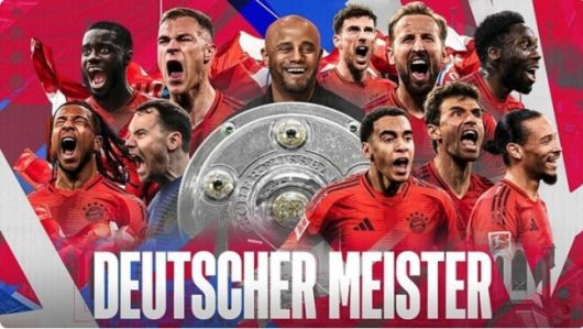 김민재가 삭제된 바이에른 뮌헨의 SNS 버젼 우승 기념 포스터(바이에른 뮌헨 SNS)