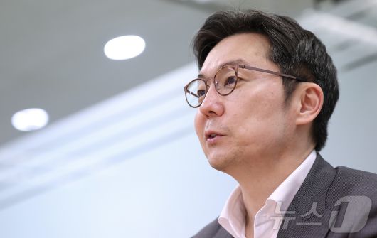 김동환 UTC인베스트먼트 대표가 25일 서울 종로구 뉴스1 사옥에서 인터뷰를 하고 있다. ⓒ News1 김성진 기자