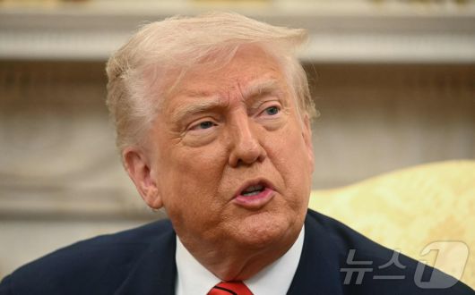 도널드 트럼프 미국 대통령이 6일(현지시간) 워싱턴 백악관에서 열린 마크 카니 캐나다 총리와 회담서 발언하고 있다. 2025.05.07 ⓒ AFP=뉴스1 ⓒ News1 우동명 기자