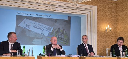 체코전력공사(CEZ)와 두코바니Ⅱ 원자력발전사(EDU Ⅱ) 경영진이 7일(현지시간) 언론을 상대로 향후 두코바니 원전 건설 사업 추진 방향을 설명하고 있다.(산업부 공동취재단 제공) 2025.05.07 /뉴스1