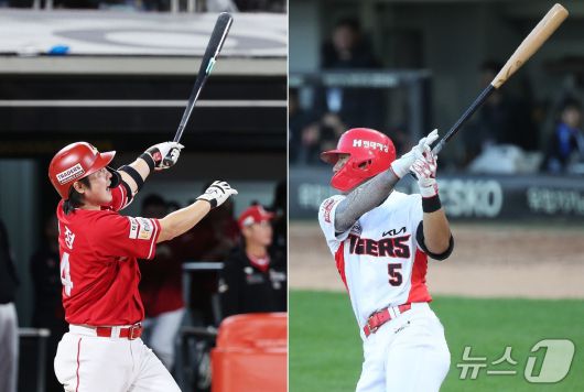 SSG 랜더스 최정과 KIA 타이거즈 김도영. ⓒ News1