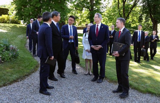 미국 무역대표부(USTR)가 공개한 제네바 미중 무역 협상 모습. 2025.05.13.