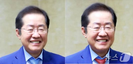 홍준표 전 대구시장이 자신을 설득하기 위해 김대식 유상범 의원 등 국민의힘 특사단이 미국 하와이에 도착한 19일(한국시간) SNS 프로필 사진을 몇차례 변경, 눈길을 끌었다.  처음엔 파란색 넥타이를 착용한 사진을 올려 민주당 이재명 후보 지지를 뜻한 것 아니냐, 만나지 않겠다는 말 아니냐는 해석을 낳았다. 이후 홍 시장은 넥타이 색을 국민의힘 당색인 빨간색으로 교체한 사진을 올렸다. 그런 뒤 하와이 특사단과 저녁을 함께 하면서 '김문수 후보 지지'의 말을 한 것으로 알려졌다. (SNS 갈무리) ⓒ 뉴스1