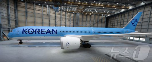 대한항공은 41년 만에 기업의 얼굴인 기업이미지(CI)를 변경한다고 11일 밝혔다. 사진은 새로운 CI가 적용된 대한항공 기체 모습. (대한항공 제공. 재판매 및 DB 금지) 2025.3.11/뉴스1