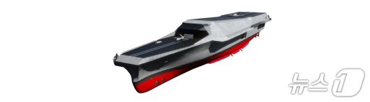 HD현대중공업이 MADEX 2025에 전시하는 미래형 무인전력모함(HCX-23 Plus)의 조감도(HD현대 제공)