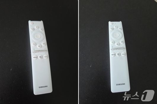 갤럭시S25 메인 카메라로 찍은 사진(왼쪽)과 갤럭시S25 엣지 메인카메라로 찍은 사진. 같은 위치, 같은 각도로 찍은 사진이지만 리모콘 상단 부분의 디테일 표현이 다르다. 2025.05.30 /뉴스1 ⓒNews1 김정현 기자