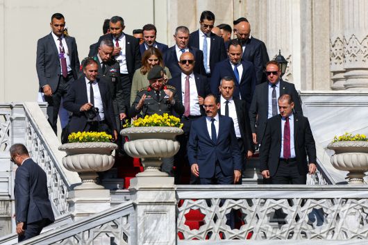 2일(현지시간) 튀르키예의 중재로 러시아와 우크라이나 간 2차 협상이 튀르키예 이스탄불 츠라안궁전에서 진행됐다. 25.06.02 ⓒ 로이터=뉴스1 ⓒ News1 김예슬 기자