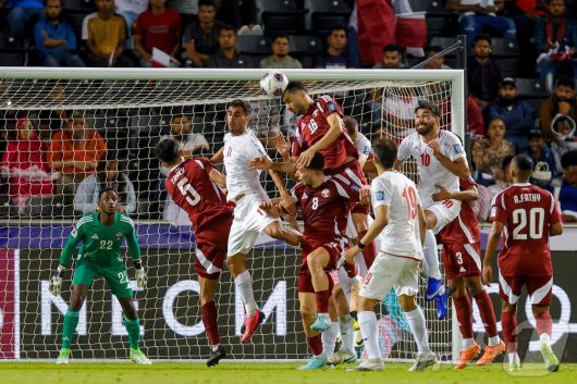 카타르 축구대표팀의 경기 모습 ⓒ AFP=뉴스1