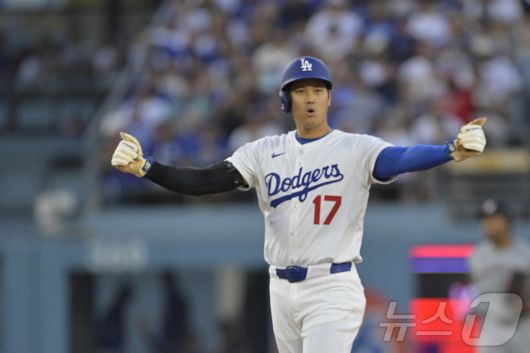 LA 다저스 오타니 쇼헤이는 21일(한국시간) 열린 2025 메이저리그 워싱턴 내셔널스와 홈 경기에서 3타수 1안타 2볼넷 1타점을 기록했다. ⓒ 로이터=뉴스1