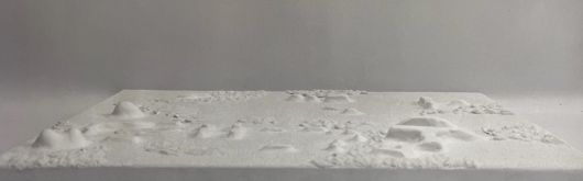 김보라 기억의 지도_2017_지점토, 젯소, 설탕, 캔버스_38 x 36 x 3 cm (서울시립미술관 제공)