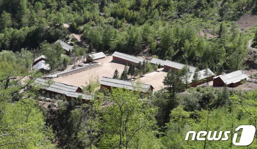 지난 2018년 5월 북한의 '폐쇄 조치'가 단행되기 전 함경북도 길주군 풍계리 핵실험장 일대. 2018.5.25/뉴스1 ⓒ News1 사진공동취재단