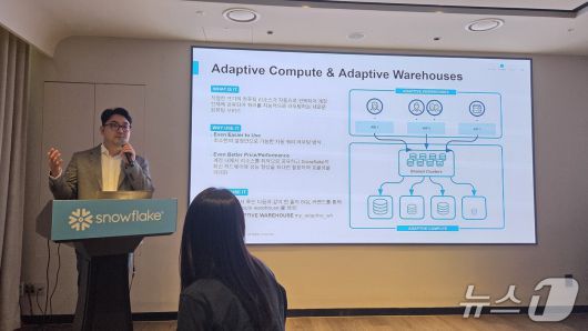 루이 리 (Louis Lee) 스노우플레이크 시니어 세일즈 엔지니어링 매니저가 서밋 2025 기자간담회에서 발언하고 있다. 2025.6.24 뉴스1 ⓒ News1 김민석 기자
