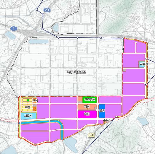 나주 에너지 국가산단 토지이용계획.(국토교통부 제공)