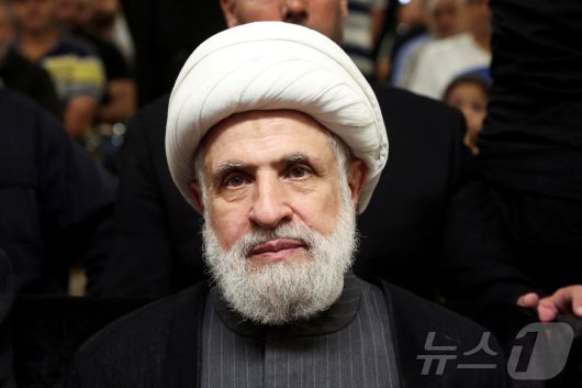 레바논 무장정파 헤즈볼라 지도자 나임 카셈. 2024.06.11 ⓒ 로이터=뉴스1 ⓒ News1 임여익 기자