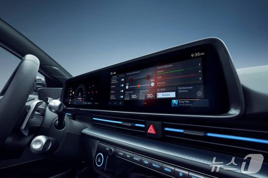 현대차의 고성능 전기 세단 '아이오닉 6 N' 실내 디스플레이.(현대차 제공)