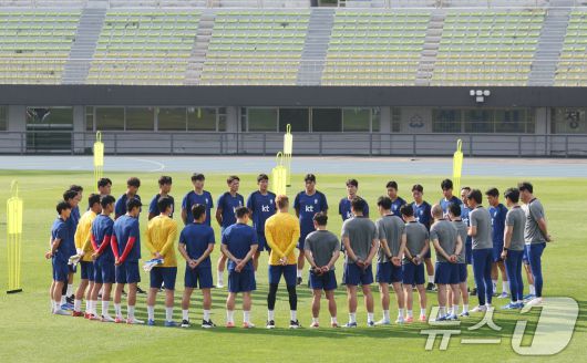 축구 대표팀의 훈련 모습. 2025.7.3/뉴스1 ⓒ News1 김영운 기자